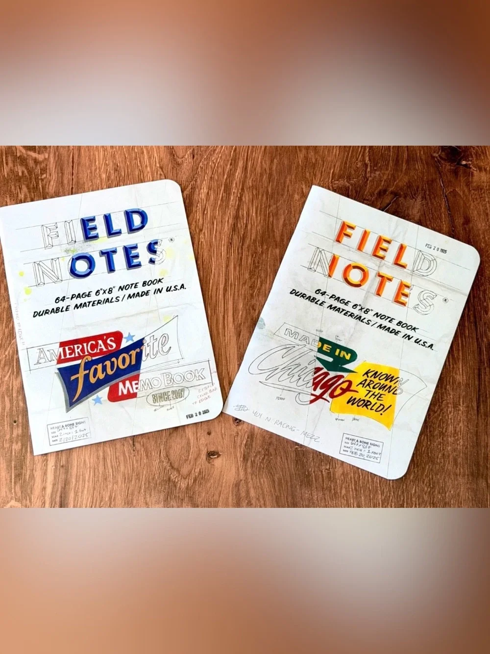 Field Notes notebooks white